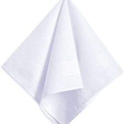 100% cotton handkerchief white colour on sale at Merch & Carter online Marketplace