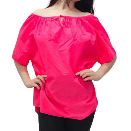 Women's Plain Lace Tie Detailing Cotton Top-Merch & Carter