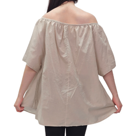 MCEFWCT001-Women's Cotton tops-Merch-&-Carter Women's Plain Lace Tie Detailing Cotton Top-Merch & Carter
