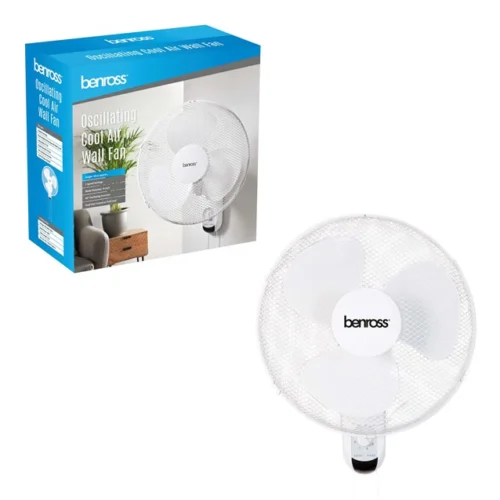 Buy at Merch & Carter, BENROSS wall mounted oscillating fan.